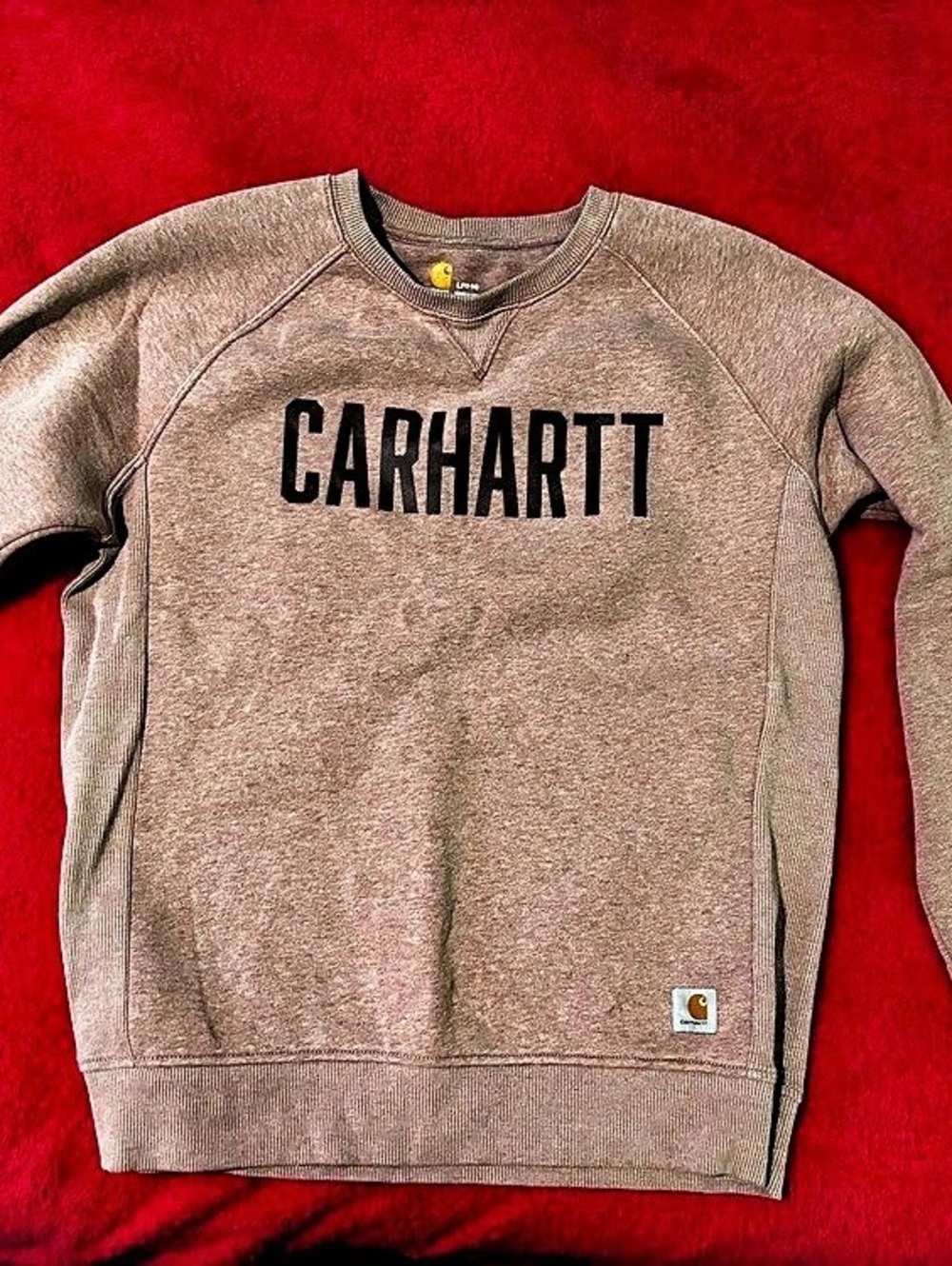 Carhartt Women’s Long-Sleeve Graphic Sweatshirt Brown - Medium